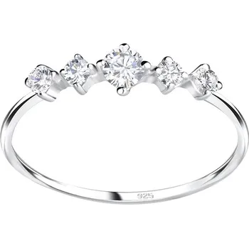 Prsten Stříbrný prstýnek Sparkle se Zirkony Velikost: 6/52 Ag 925/1000