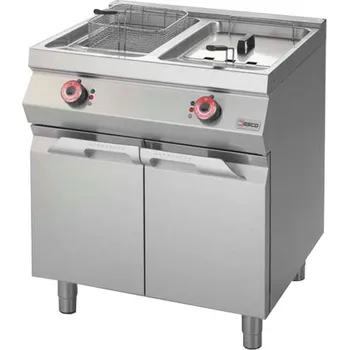 fritéza Fritéza elektrická 2 vany 21+21 l podstavec s dvířky