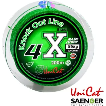 Saenger šňůra na sumce Uni Cat Knock Out Line 4X Braid 200 m průměr: 0,60 mm