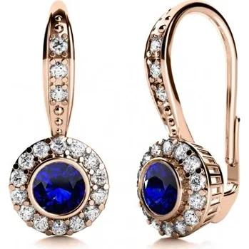 Náušnice Couple, Luxusní náušnice Samantha, růžové zlato a zirkony, 4585044-4-0-2