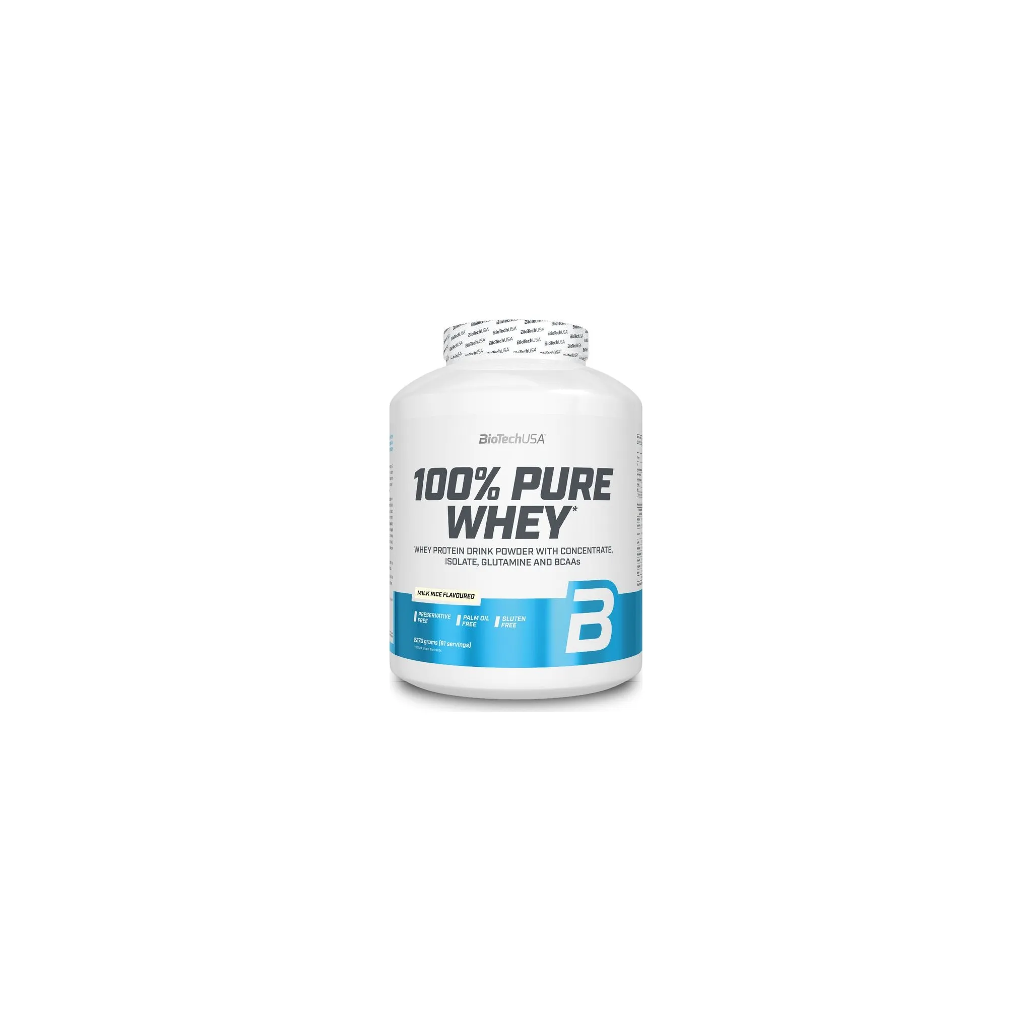 Fotografie 1 - Protein BioTechUSA 100% Pure Whey 2270 g mléčná rýže