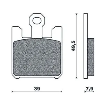 Brzdová destička BRENTA brzdové destičky KH369/4 sintrované barva zlatá (FT 4119) (BRENTA brzdové destičky KH369/4 sintrované barva zlatá (FT 4119))