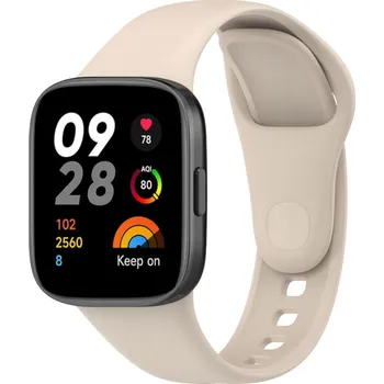 MůjMiBand.cz Silikonový řemínek pro Xiaomi Redmi Watch 3 Barva: béžová