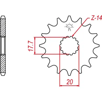Řetězová sada pro motocykl GROSSKOPF řetězové kolo přední 440 12 YAMAHA YZ 125 87-04, GASGAS EC 125 03-15 (-1) (JTF564.12) (GROSSKOPF řetězové kolo přední 440 12 YAMAHA YZ 125 87-04, GASGAS EC 125 03-15 (-1) (JTF564.12))