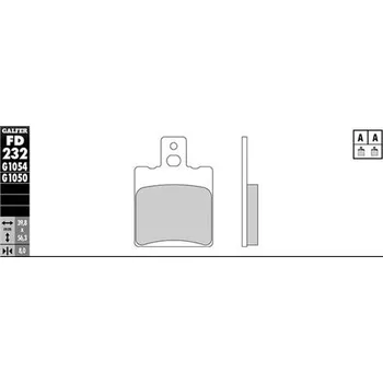 Brzdová destička GALFER brzdové destičky KH047 polokovové SCOOTER (tloušťka 8,0mm) (GALFER brzdové destičky KH047 polokovové SCOOTER (tloušťka 8,0mm))