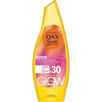 Přípravek na opalování DAX SUN ROZJASŇUJÍCÍ OLEJOVÁ EMULZE SE ZLATÝMI ČÁSTICEMI SPF 30