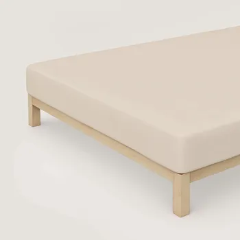 Prostěradlo Prostěradlo Schlafgut Jersey 140x200 - 160x220x25cm Elastan Deluxe 081 beige