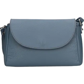 Kabelka Dámská kožená crosbody kabelka Italia Mirabel - modrá