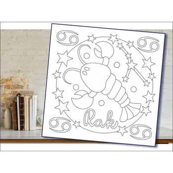 Radost v písku Šablona na pískování obrázkový horoskop rak Varianta: 300 x 300 mm