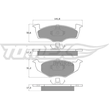 Brzdová destička Sada brzdových destiček, kotoučová brzda TOMEX Brakes TX 10-85