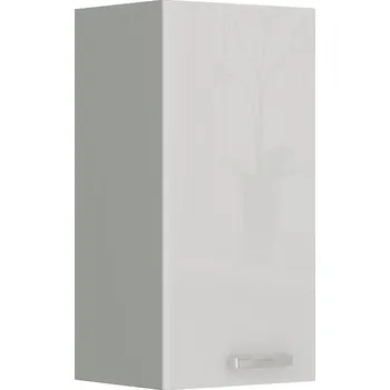 Kuchyňská skříňka Nábytek PEGAS s.r.o. Kuchyňská horní skříňka BOLZANO 30-G-72-1F, Bílý lesk/Šedá