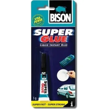 Průmyslové lepidlo Bison Super Glue 3ml Velmi univerzální kvalitní tekuté kyanoakrylátové lepidlo