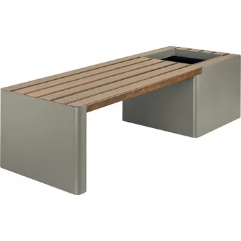 Květináč Lavička se samozavlažovacím květináčem WOODGREEN - Hobby Flower Barva: khaki/tmavé dřevo