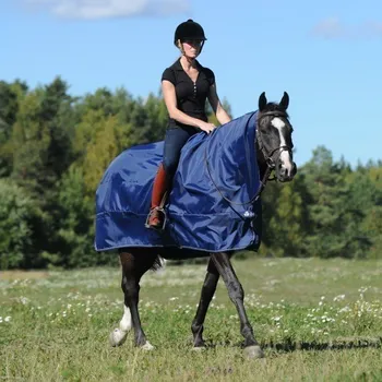 Deka pro koně Bucas Deka nepromokavá Rain Bucas, s krkem, jezdecká, 0 g, navy Délka zad: 135 cm