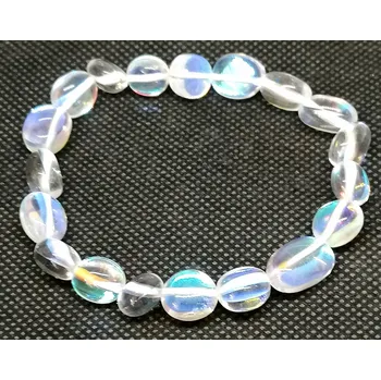 Náramek Opalitový náramek bílý, nepravidelné tvary