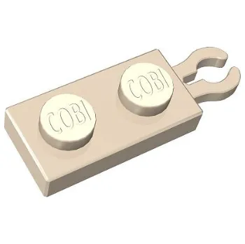 Stavebnice COBI Náhradní díl - Úchyt 1x2 1/3 COBI, Barva Béžová-57199