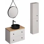 Koupelnová sestava s umyvadlem včetně umyvadlové baterie, vtoku a sifonu Naturel Forli bílá KSETFORLI10