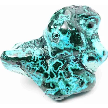 Drahý kámen Magieprirody.cz Malachit Chryzokol leštěný kámen 684g přírodní - Kongo #K449