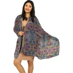 Himalife Maxi šátek Paisley - žlutá s barvami