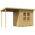 Zahradní domek Karibu Holztechnik Merseburg 3 LG1750 3,9 x 1,75 m natur