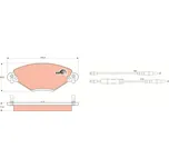 Sada brzdových destiček, kotoučová brzda TRW GDB1448