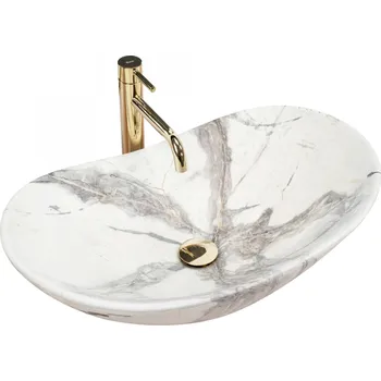 Umyvadlo na desku Rea Royal Sand bílé