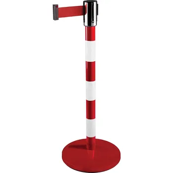 Plotový sloupek Zahrazovací sloupek 4,5 m, bílá / červená – červená, PROFI
