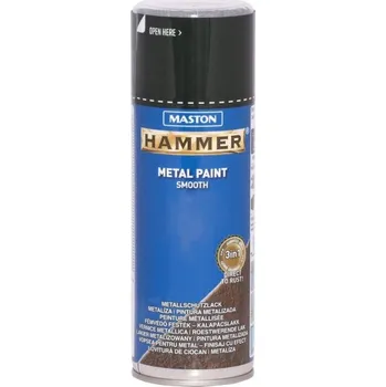 Barva ve spreji Spraypaint Hammer smooth Black 400ml nátěr na rezavé i nové kovové povrchy ve spreji
