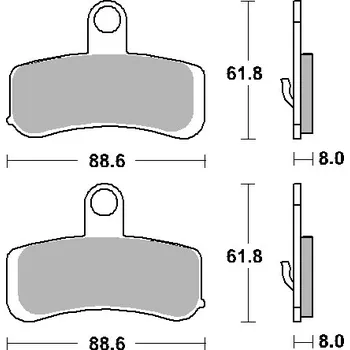 Brzdová destička SBS brzdové destičky KH457 STREET PERFORMANCE (EXCEL) sintrované barva zlatá HARLEY DAVIDSON ROAD KING/FAT BOY/SOFTAIL/FAT BOB přední (SBS brzdové destičky KH457 STREET PERFORMANCE (EXCEL) sintrované barva zlatá HARLEY DAVIDSON ROAD KING/FAT BOY/SOFTAIL/F