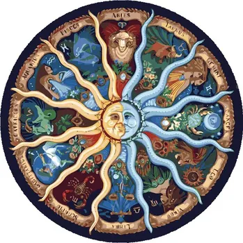 Diamantové malování Amparo Miranda® Diamantový obrázek Slunce se zvěrokruhem