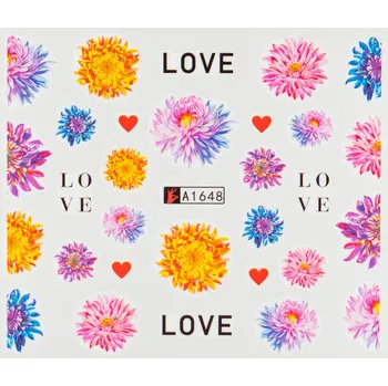 Lak na nehty BIO NAILS Vodolepka A1648 květy a nápisy