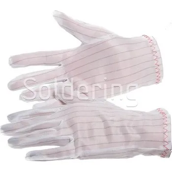 Pracovní oblečení ESD pracovní rukavice StaticTec, textilní, bílé, velikost L, 10 - 101006735