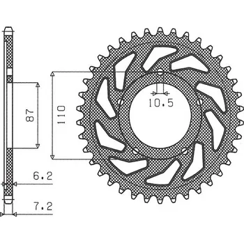 Řetězová sada pro motocykl SUNSTAR rozeta 828 44 SUZUKI SV 650 99-13 (JTR807.44) (řetěz 525) (82844JT) (SUNSTAR rozeta 828 44 SUZUKI SV 650 99-13 (JTR807.44) (řetěz 525) (82844JT))