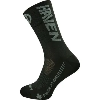 Cyklistické návleky Ponožky - HAVEN Lite Silver (2páry) - Black / Grey 44-46