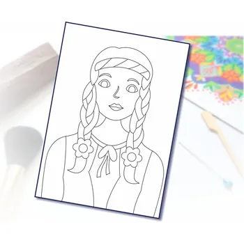 Radost v písku Šablona na pískování žena A6