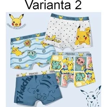 Chlapecké prodyšné spodní prádlo - 4 ks/bal. boxerky Pokémon Varianta: varianta 2, Velikost: 95-110 cm