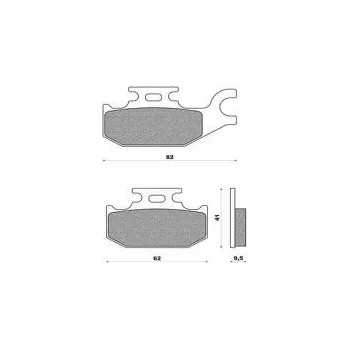 Brzdová destička BRENTA brzdové destičky KH307 (YFM 400/450 zadní) sintrované barva zlatá (FT 4108) (BRENTA brzdové destičky KH307 (YFM 400/450 zadní) sintrované barva zlatá (FT 4108))
