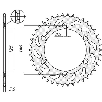 Řetězová sada pro motocykl SUNSTAR rozeta 808 48 SUZUKI RM/RMZ (JTR808.48) (řetěz 520) (80848JT) (SUNSTAR rozeta 808 48 SUZUKI RM/RMZ (JTR808.48) (řetěz 520) (80848JT))