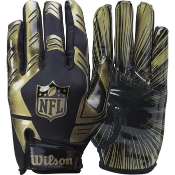Brankářské rukavice Wilson NFL Stretch Fit Receivers Gloves Gold uni