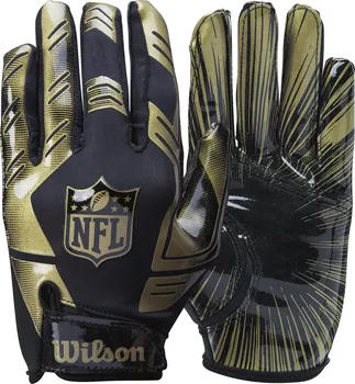 Brankářské rukavice Wilson NFL Stretch Fit Receivers Gloves Gold uni