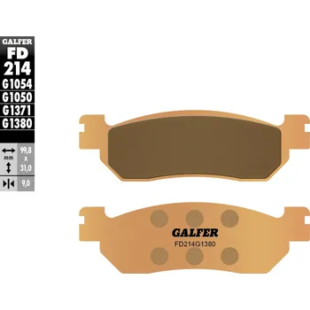 Brzdová destička GALFER brzdové destičky KH275 sintrované barva zlatá skútr (GALFER brzdové destičky KH275 sintrované barva zlatá skútr)