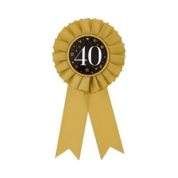 Party dekorace Narozeninová brož - Happy birthday - placka - 40 let