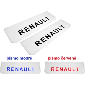 Blatník karosérie Zástěrka gumová 2x bílá /černá RENAULT