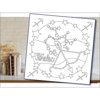 Radost v písku Šablona na pískování obrázkový horoskop střelec Varianta: 490 x 490 mm