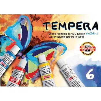 Vodová barva Temperové barvy v tubě / 6ks