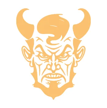 Samolepící dekorace Čert 005 pravá (08 - béžová) SAMOLEPKA NA AUTO, NÁLEPKA, FÓLIE, POLEP, TUNING, VLASTNÍ TEXT, TISK, AUTOSAMOLEPKY.cz, POLEPY, OBRÁZEK, LOGO, 3D STICKERS