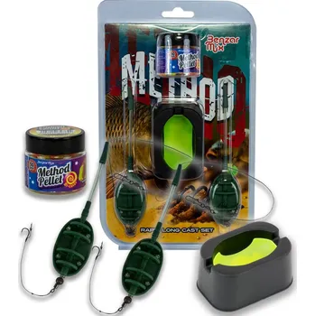 Benzar Mix Návazec Krmítko Set Rapid Longcast Háček 10 0,12 mm 7,65 kg - 50+50 g