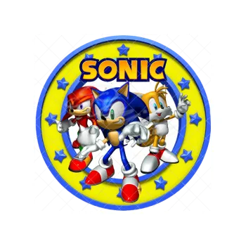 Jedlá dekorace na dort SONIC parta, VARIANTA Jedlý papír 1701