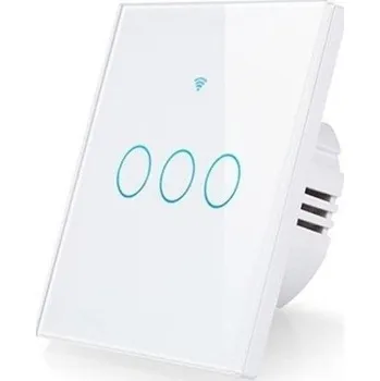 vypínač Chytrý Třítlačítkový Vypínač Světel s Wi-Fi - Bílý