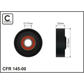 Auto-moto Napínací kladka, žebrovaný klínový řemen Caffaro 145-00